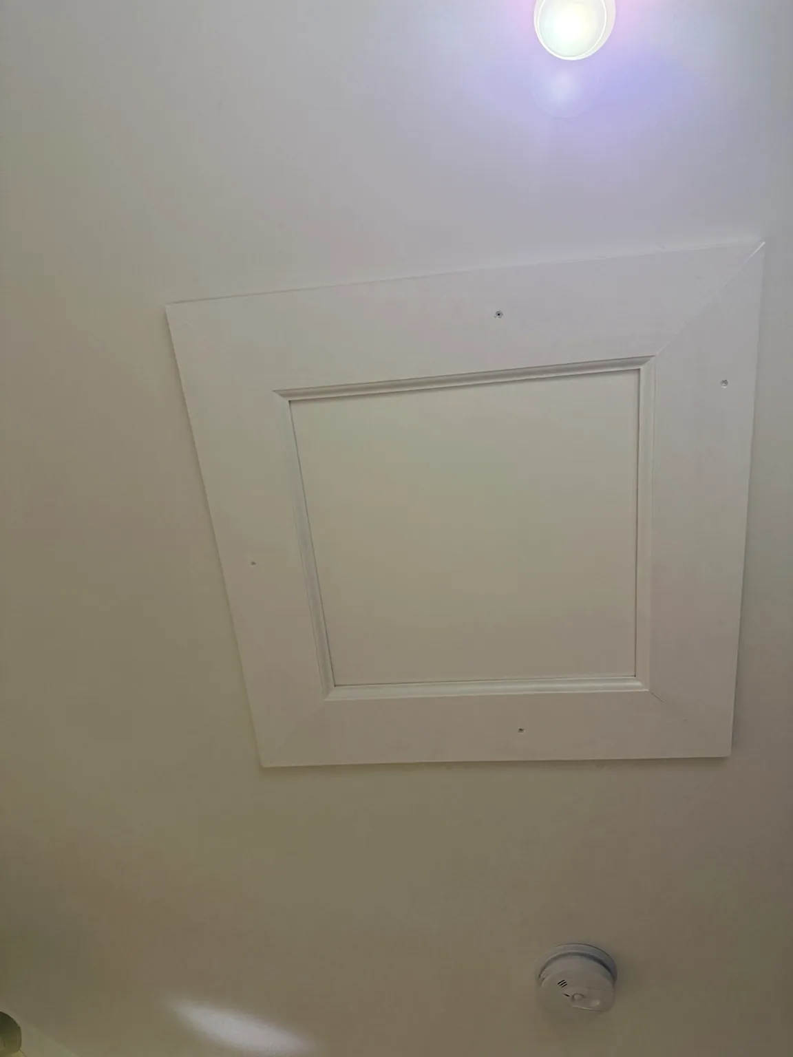 Finished custom ceiling access panel