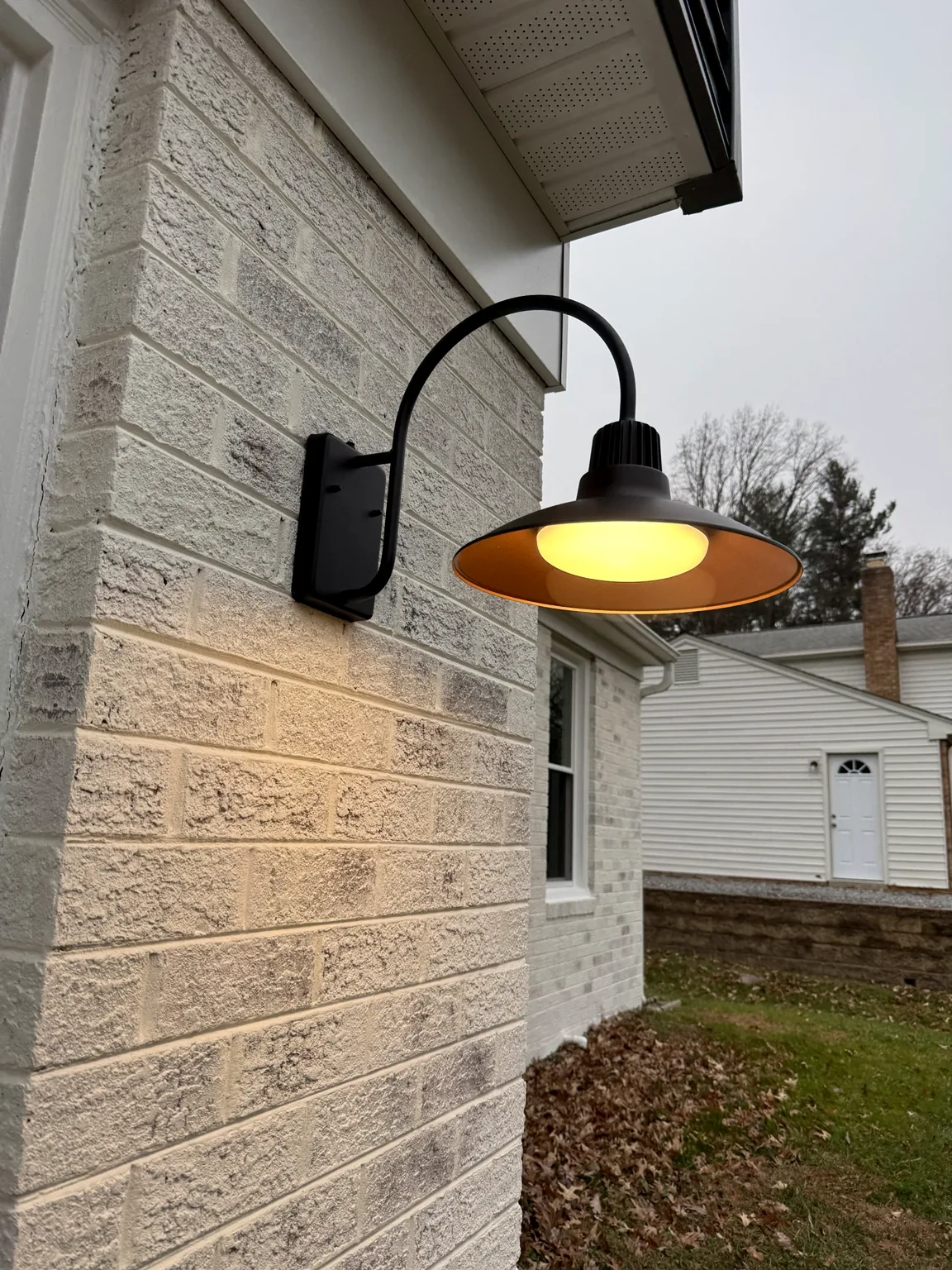 Exterior light installed by Mountain Oak Maintenance
